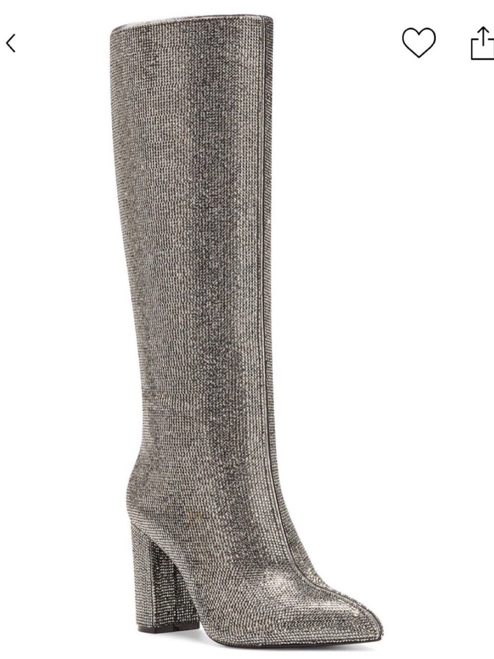 I.N.C Paiton Block-Heel Silver Grey Knee High  Boots 7.5M